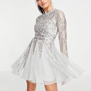 Long Sleeve Sequin Mini Dress